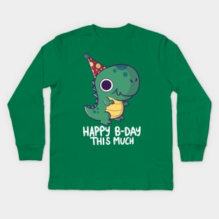 B-day Dino Kids Long Sleeve T-Shirt